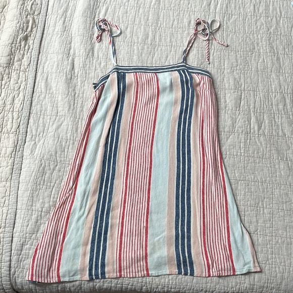 Red white and blue stripped dress with tie straps - Picture 1 of 1
